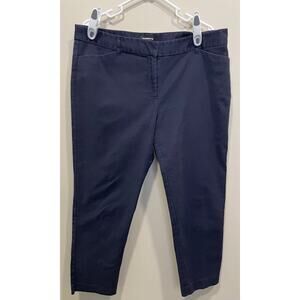 Liz Claiborne Career Navy Classic Chinos Women's Size 16